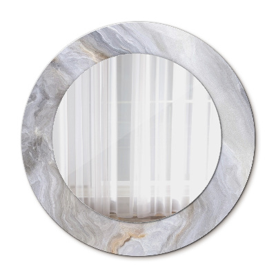 Espejo redondo con marco impreso Mármol abstracto