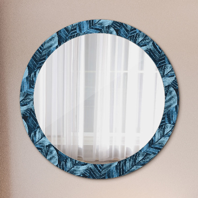 Espejo redondo decorativo impreso Follaje selvático
