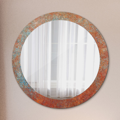 Espejo redondo decorativo impreso Metal oxidado