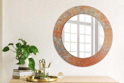 Espejo redondo decorativo impreso Metal oxidado