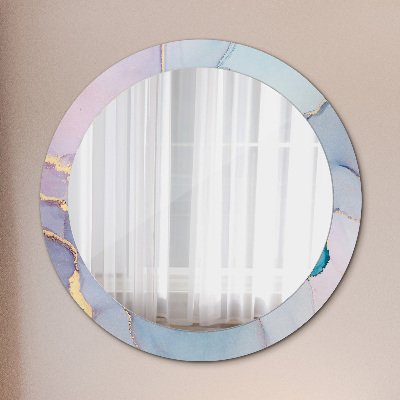 Espejo redondo con marco impreso Fluido abstracto