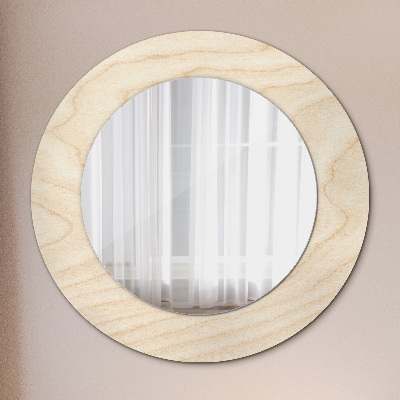 Espejo redondo estampado Textura de madera