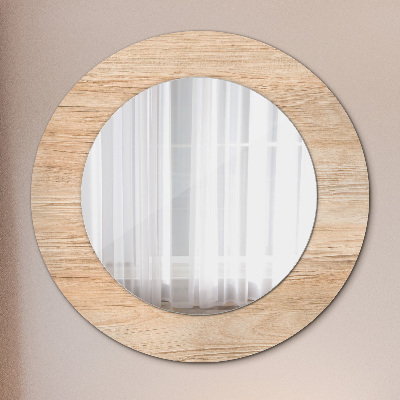 Espejo redondo decorativo impreso Textura madera