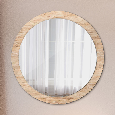 Espejo redondo decorativo impreso Textura madera