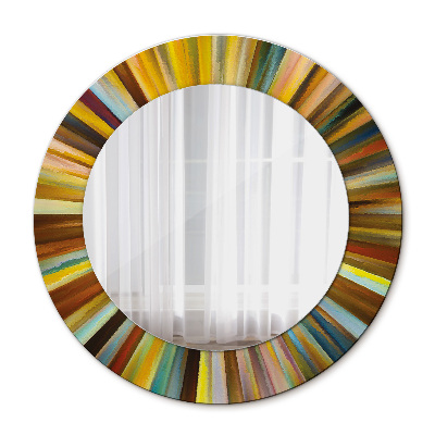 Espejo redondo decorativo impreso Diseño radial abstracto