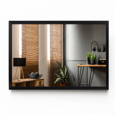 Espejo rectangular decorativo marco de negro