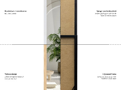 Espejo de pie con marco blanco 36x156 cm