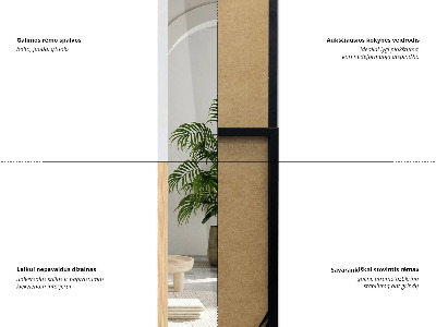 Espejo de pie con marco blanco 36x156 cm