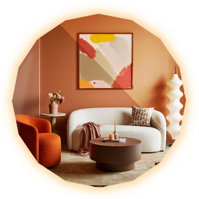 Espejo geométrico con iluminación LED