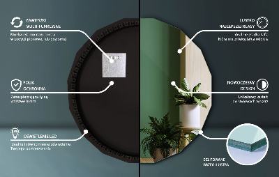 Espejo geométrico con iluminación LED