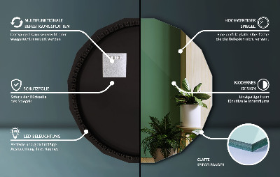 Espejo geométrico con iluminación LED
