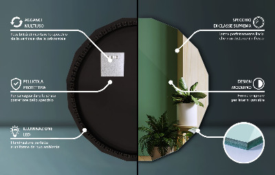Espejo geométrico con iluminación LED