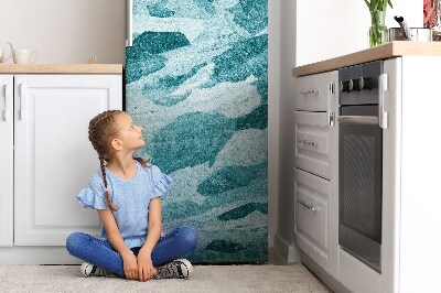 Cubierta magnética para refrigerador Azul abstracto
