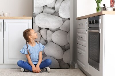 Cubierta magnética para refrigerador Piedras blancas