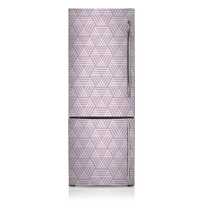 Cubierta magnética para refrigerador Triángulos rosas