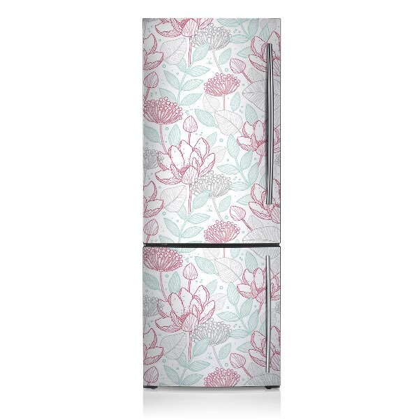 Funda magnética para refrigerador Estructura de flores