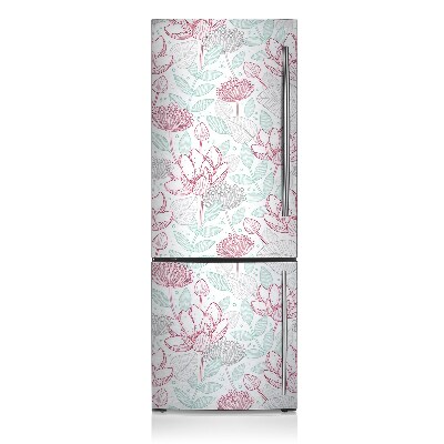 Funda magnética para refrigerador Estructura de flores