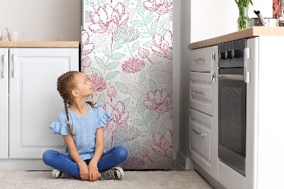 Funda magnética para refrigerador Estructura de flores