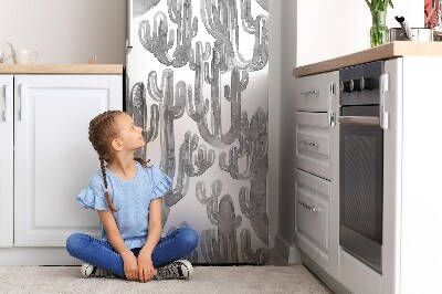 Imán decorativo para refrigerador Cactus pintado