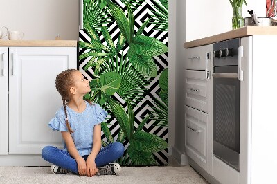 Funda magnética para refrigerador Hojas geométricas