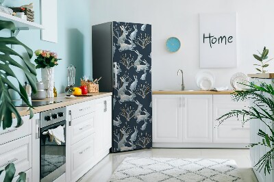 Imán decorativo para refrigerador Conejos blancos