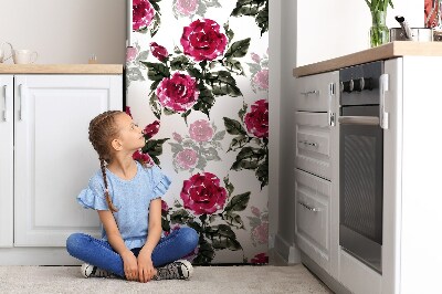 Cubierta magnética para refrigerador Rosas pintadas
