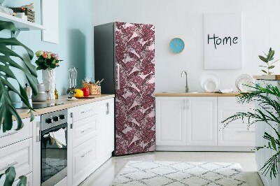 Funda magnética para refrigerador Palma rosa