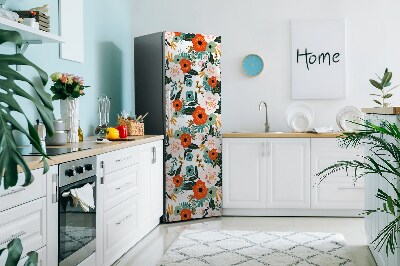 Funda magnética para refrigerador Flores coloridas