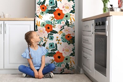 Funda magnética para refrigerador Flores coloridas