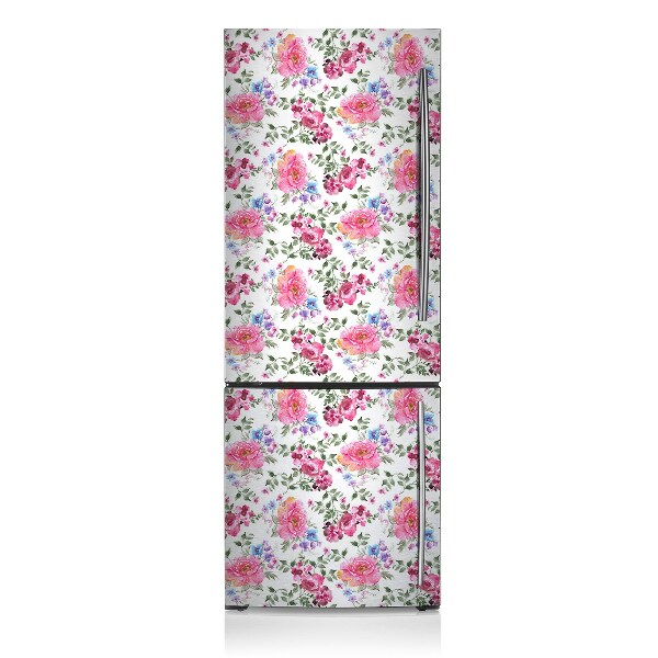 Funda magnética para refrigerador Flores rosadas