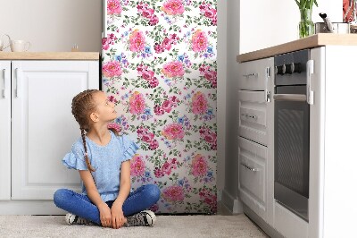 Funda magnética para refrigerador Flores rosadas