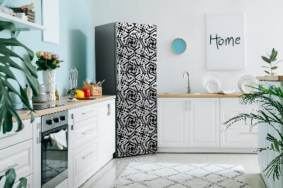 Imán decorativo para refrigerador Patrón en blanco y negro