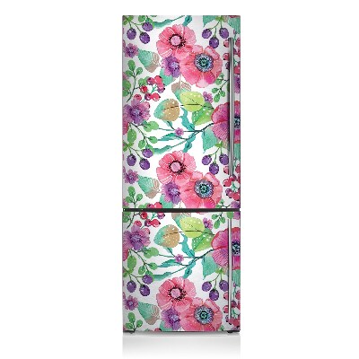 Funda magnética para refrigerador Flores y bayas