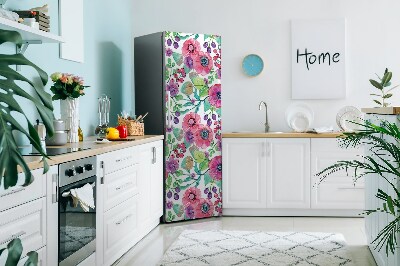 Funda magnética para refrigerador Flores y bayas