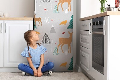 Imán decorativo para refrigerador Bosque de animales