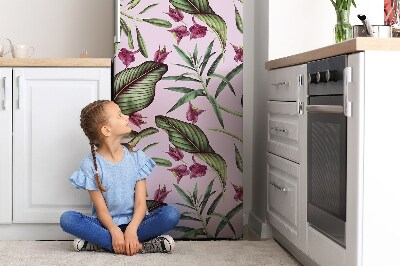 Funda magnética para refrigerador Flores rosadas