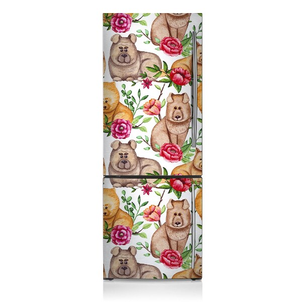 Imán decorativo para refrigerador Perros chow chow