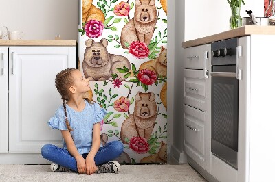 Imán decorativo para refrigerador Perros chow chow