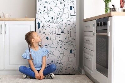 Imán decorativo para refrigerador Casas