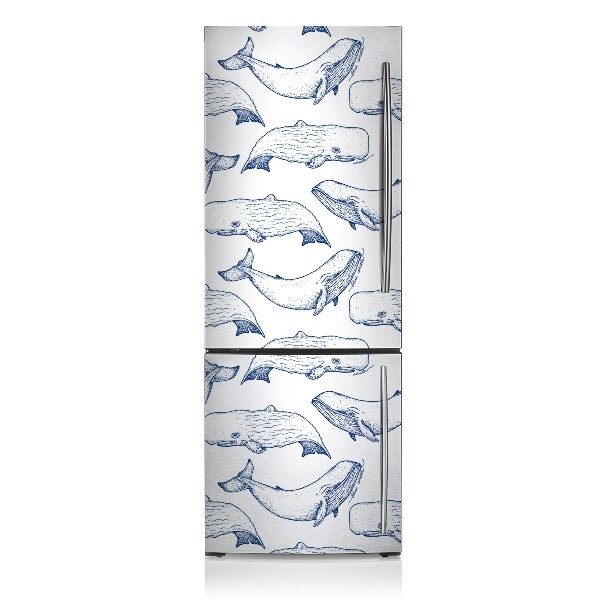 Funda magnética para refrigerador Ballena azul