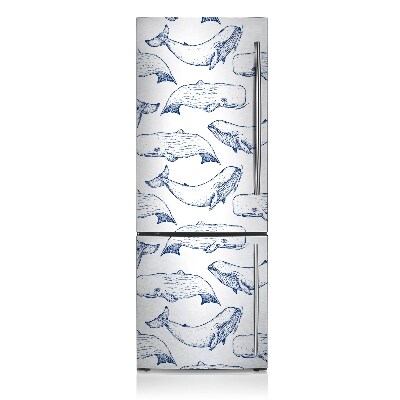 Funda magnética para refrigerador Ballena azul