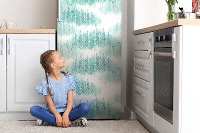 Imán decorativo para refrigerador Bosque pintado