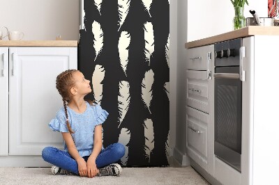 Imán decorativo para refrigerador Plumas blancas