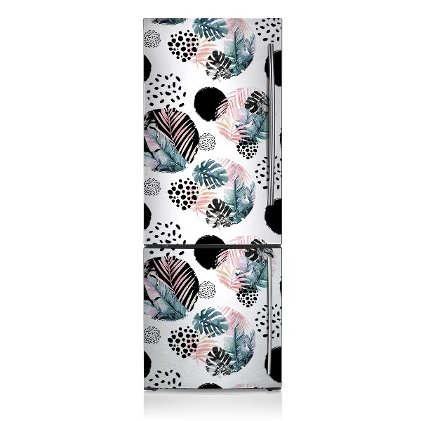 Funda magnética para refrigerador Hojas abstractas