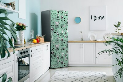 Imán decorativo para refrigerador Zoológico escandinavo