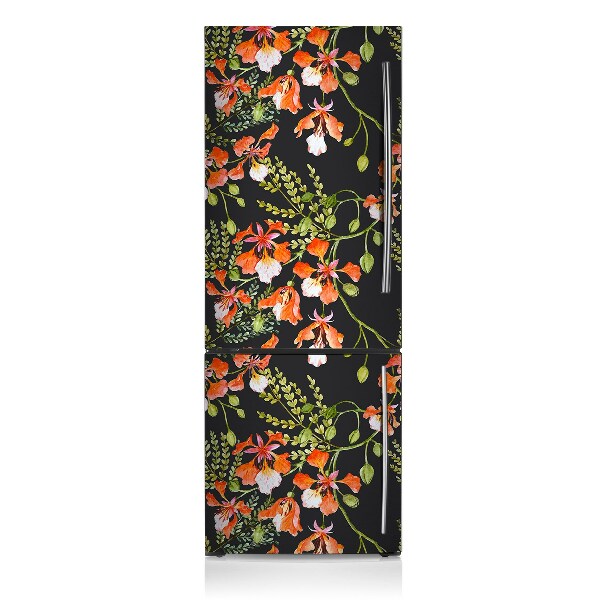 Funda magnética para refrigerador Flores rojas