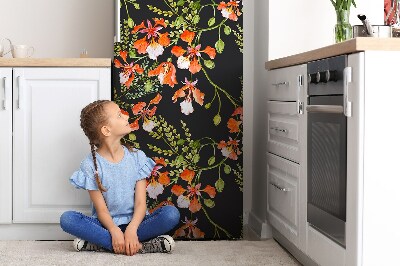 Funda magnética para refrigerador Flores rojas