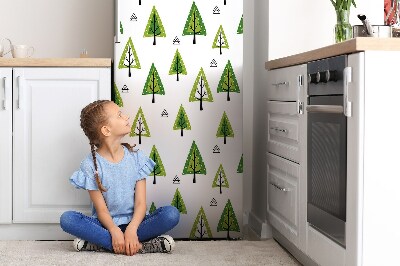 Funda magnética para refrigerador Árboles triangulares