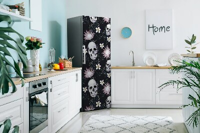 Funda magnética para refrigerador Cráneos y hojas