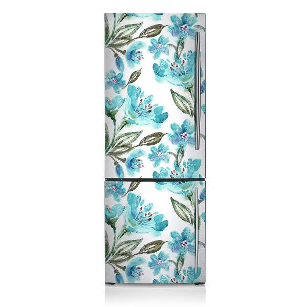 Funda magnética para refrigerador Flores turquesas